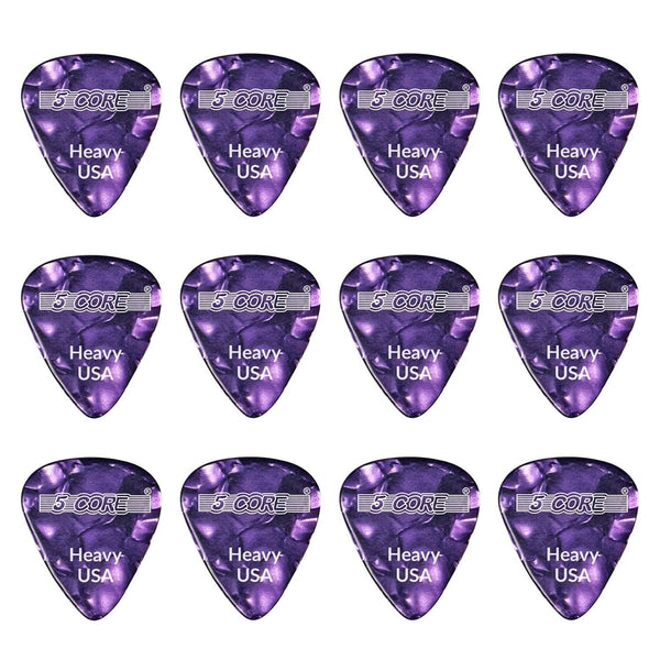 5Core purple 0.96mm guitar picks heavy celluloid for electric acoustic bass guitars