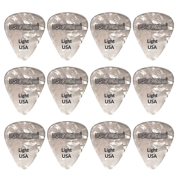 5Core 0.46mm light gauge guitar picks for acoustic and electric guitars