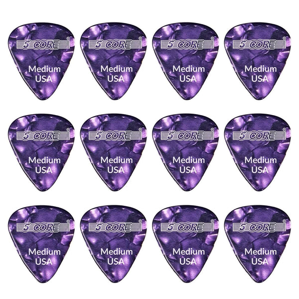 5Core purple 0.71mm medium gauge guitar picks for acoustic bass electric instruments