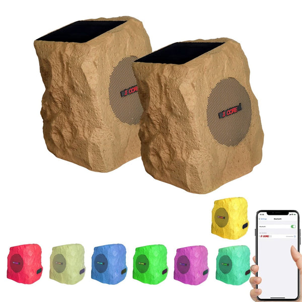 5 Core outdoor rock speaker with waterproof design and Bluetooth connectivity