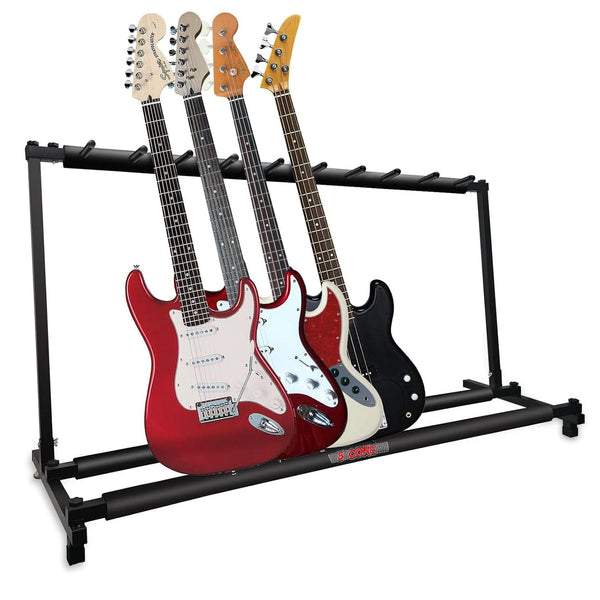 5Core Multi Guitar Rack Stand Floor 9 Slot Adjustable Flying V Guitars Holder