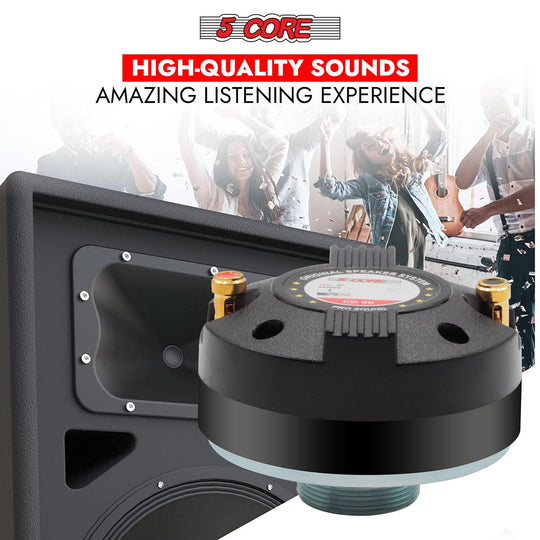5 Core Compression 2Pcs Driver Titanium Voice Coil 200W Peak Audio Horn Speaker Tweeter System Super Loud