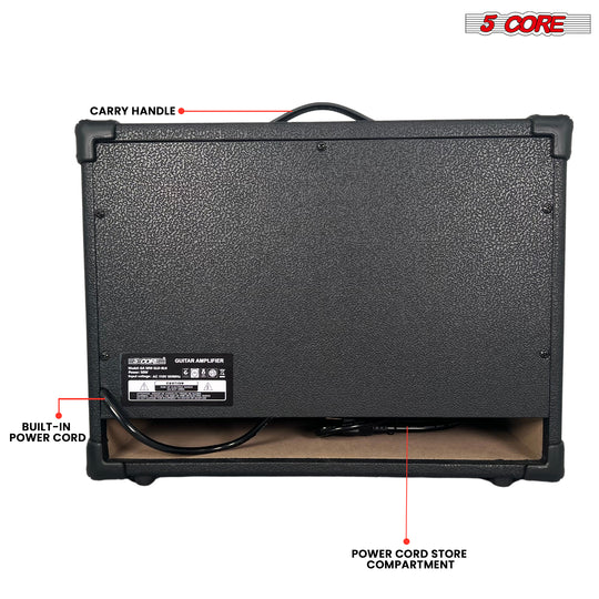 Built in power cord compartment