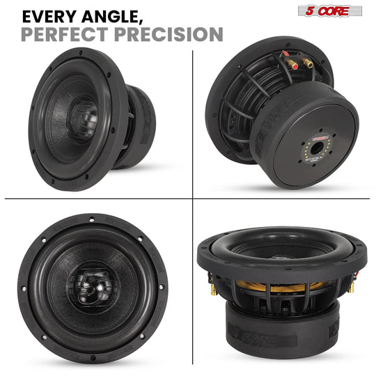 Dual 4Ohm subwoofer by 5Core ideal for competitive sound systems