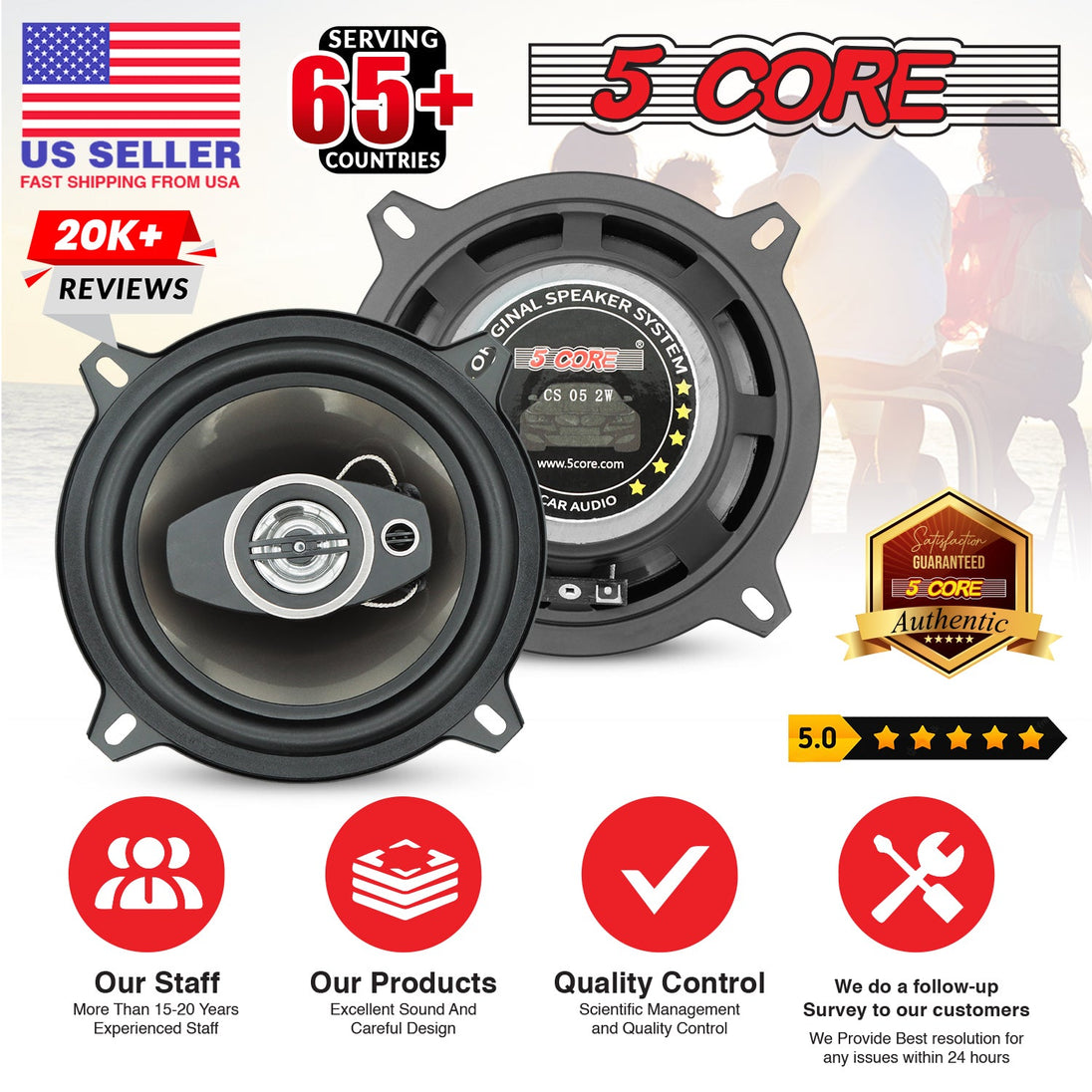 5 Core speaker built for durable use and smooth audio reproduction