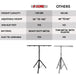 Lightweight yet heavy duty DJ light stand with T bar and adjustable height
