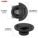 Powerful 250W car speaker by 5 Core for crisp in-car listening experience