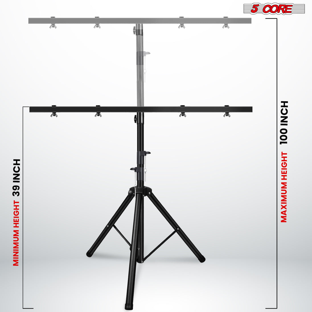Heavy duty tripod stand designed for stage lights with sturdy construction