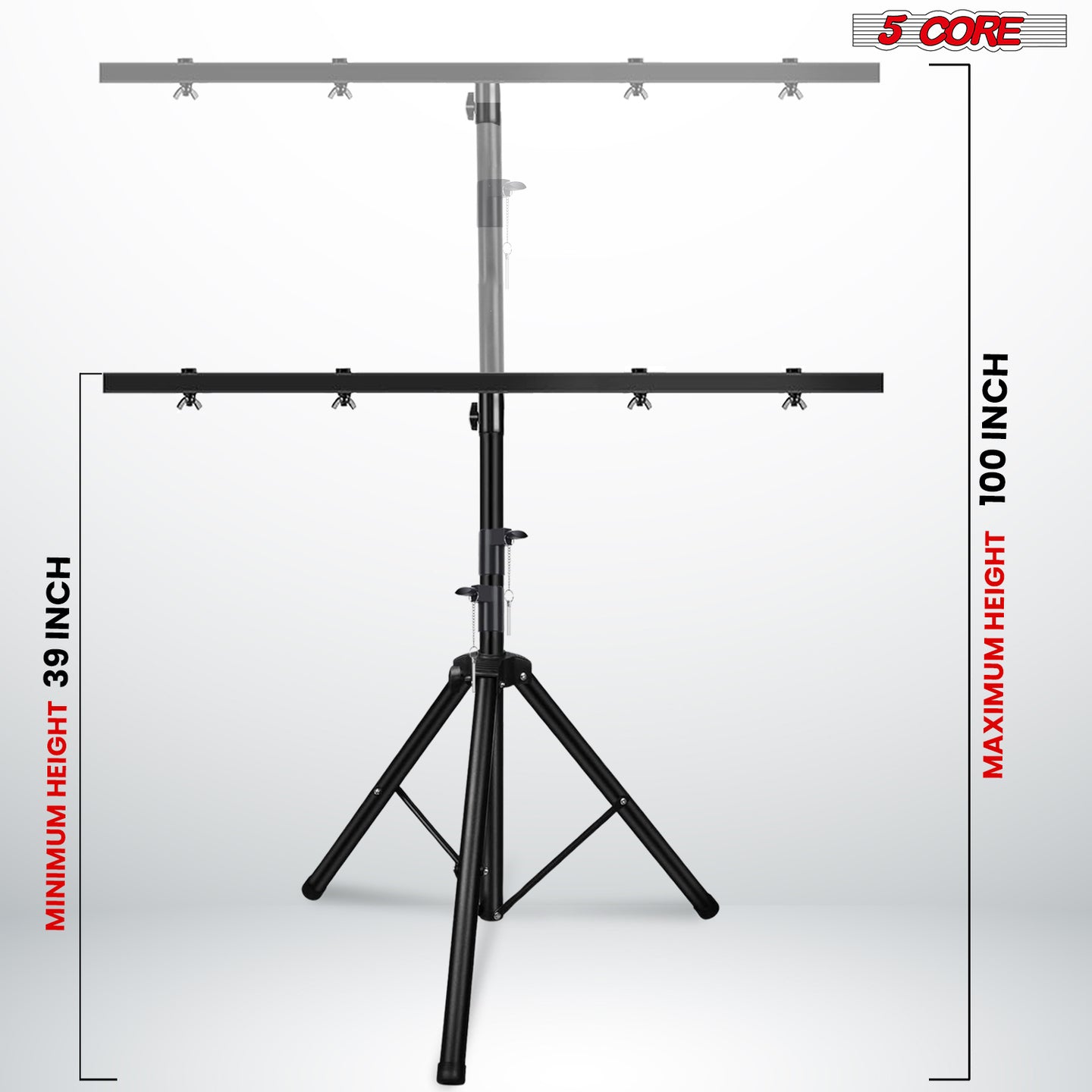 Heavy duty tripod stand designed for stage lights with sturdy construction