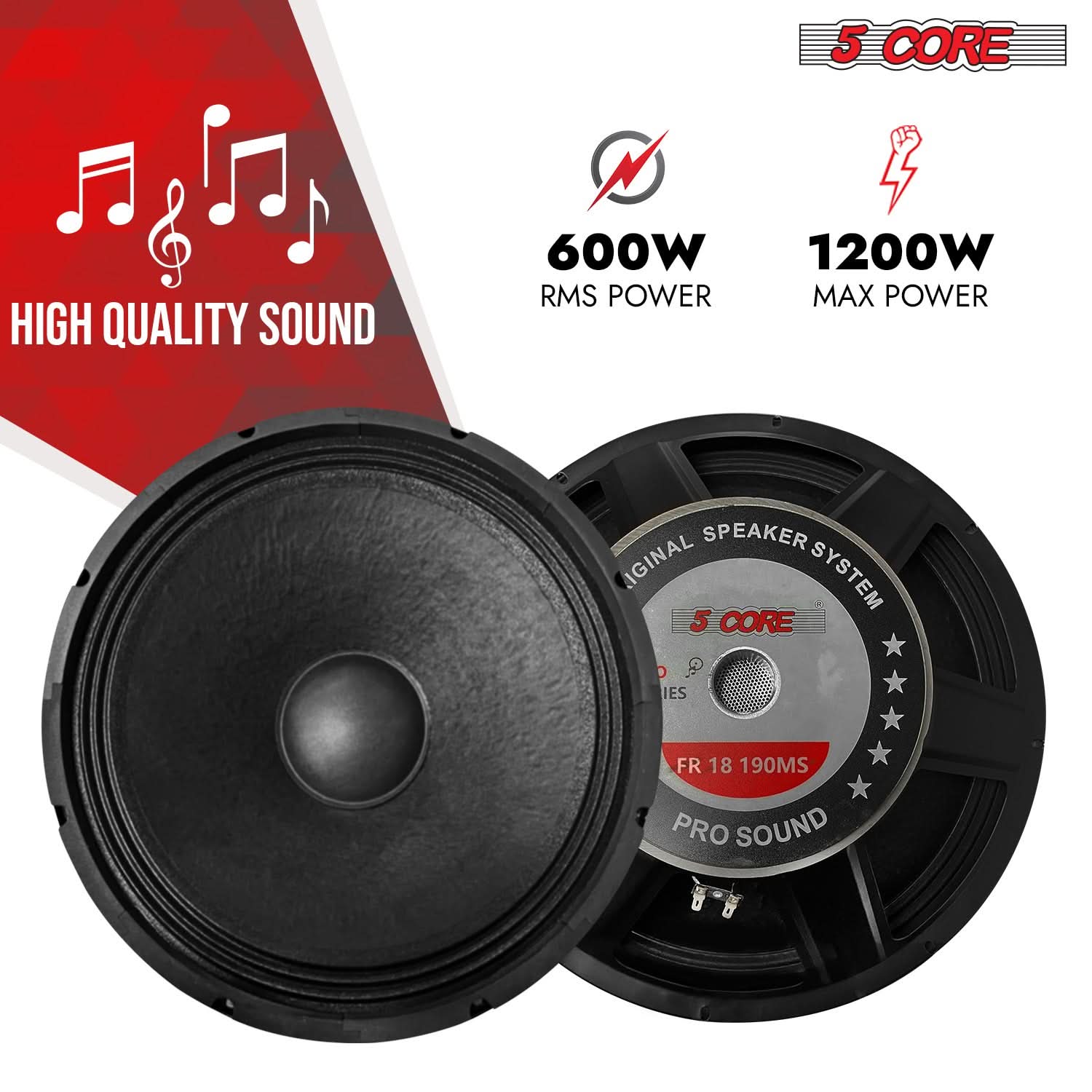 Subwoofer 18 Inch Speaker 600W 8 Ohm Replacement Speaker