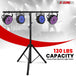5 Core DJ light stand featuring adjustable height and heavy duty tripod base