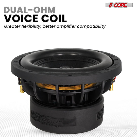 Powerful 5Core 8 inch woofer driver offering clean low-frequency response