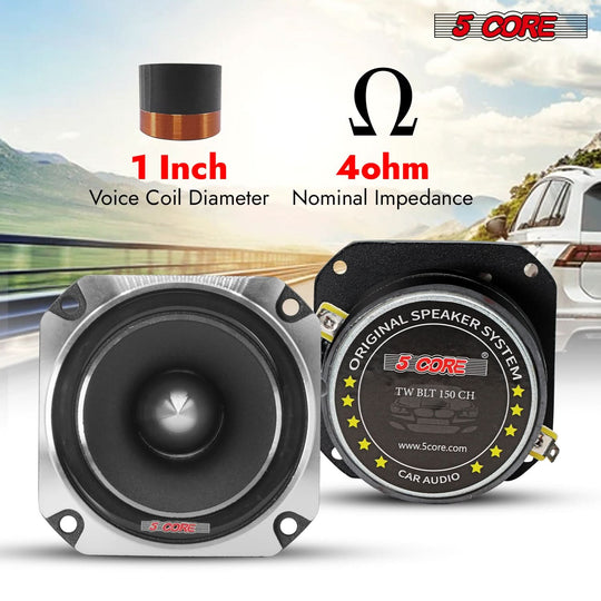 600W 5Core bullet tweeters ideal for loud and clear car audio