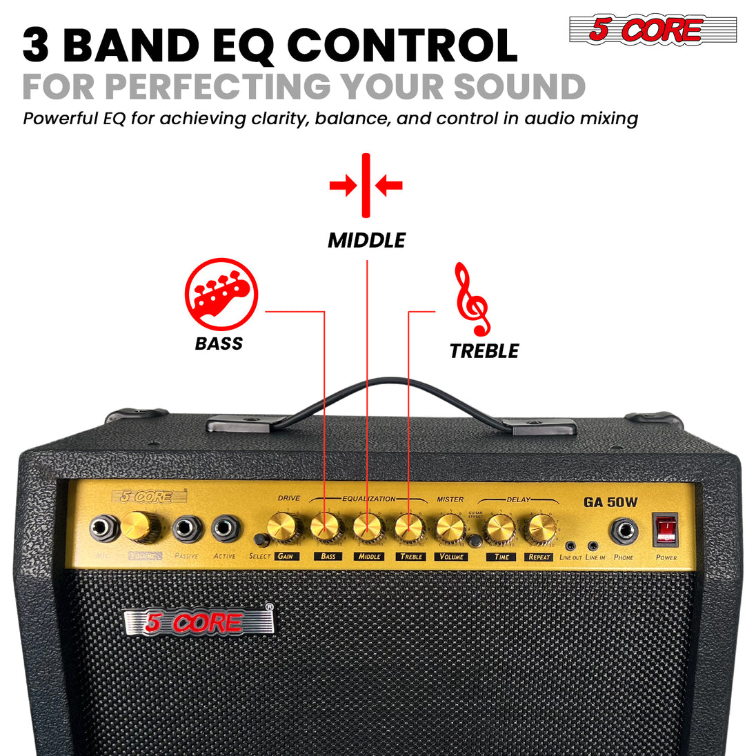3 band eq for sound control