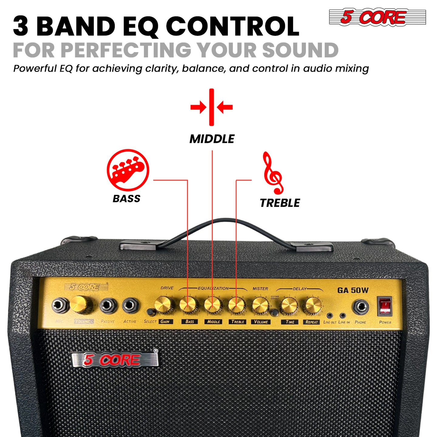 3 band eq for sound control