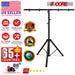 Durable DJ light stand with height adjustment and heavy duty tripod legs