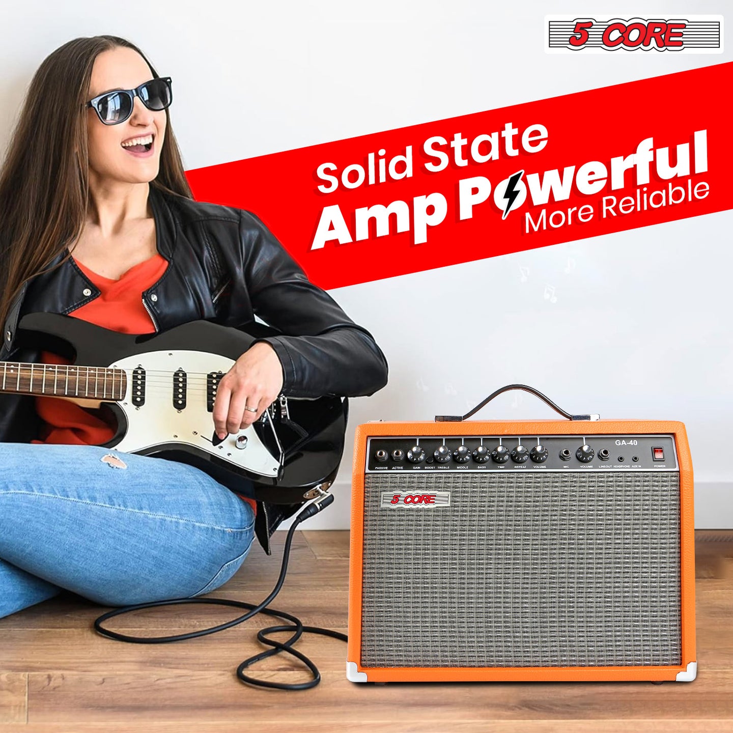 5 Core electric bass acoustic guitar 40W amplifier for beginners and pros