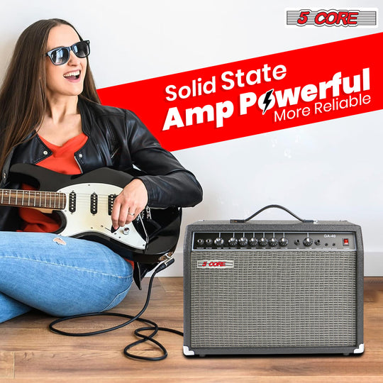5 Core electric bass acoustic guitar 40W amplifier for beginners and pros