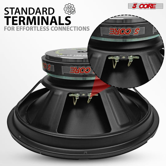 5 Core 12 Inch Subwoofer 400W Car Audio Woofer 4 Ohm Replacement Deep Bass Component Loud Speaker