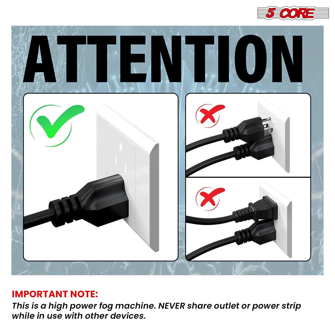 5Core Fog Smoke Machine 1200W Low Lying Indoor Outdoor 1L Fog Maker with LED Lights