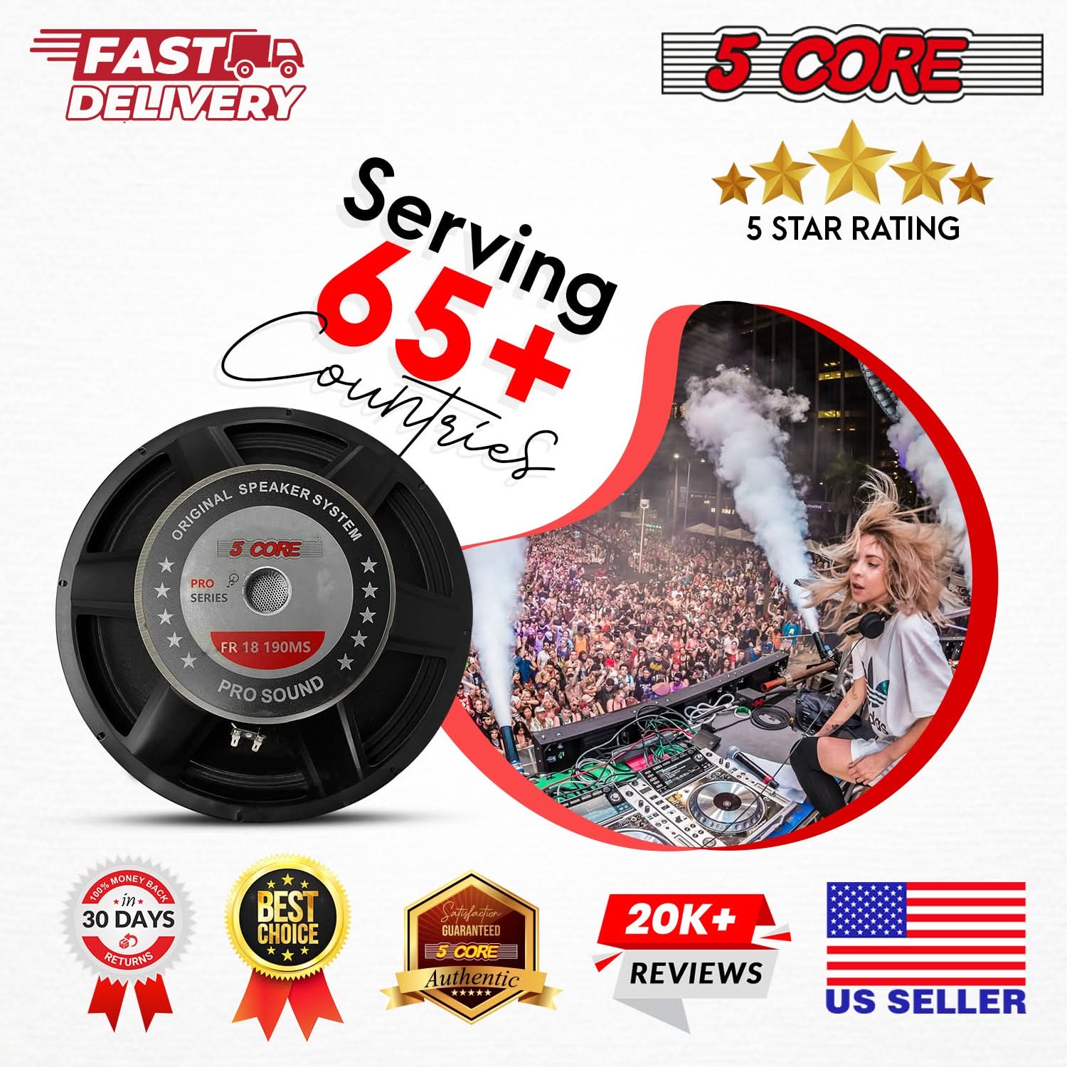 Subwoofer 18 Inch Speaker 600W 8 Ohm Replacement Speaker