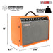 Portable 5 Core amplifier 40W for electric and acoustic guitar practice