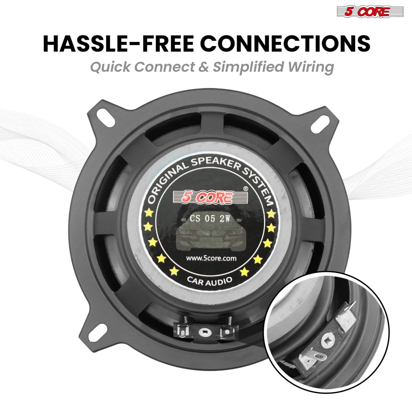 Compact and efficient 5 Core speaker ideal for vehicle sound upgrades