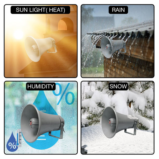 5Core PA Speaker Pair 200W Bull Horn Loud Audio Indoor Outdoor Speakers System 8Ohm Reflex Megaphone