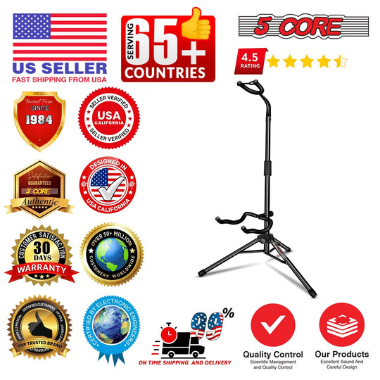 5 Core Amp Stand Heavy Duty Metal Build Adjustable Guitar amplifier Low Profile Folding Collapsible