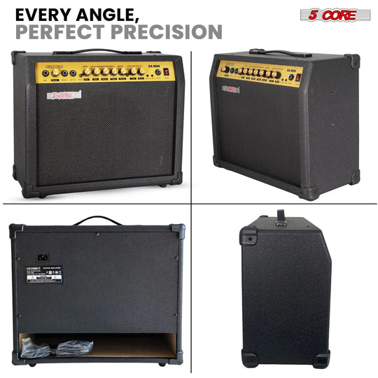 5 Core Guitar Amp 80 Watt  Electric Amplifier w Built in 10" Speaker Portable Mini Practice Amps