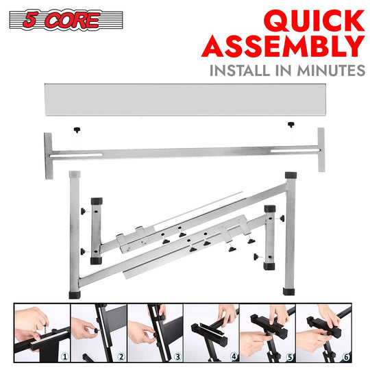 Ergonomic 5Core stand allowing comfortable keyboard positioning for musicians