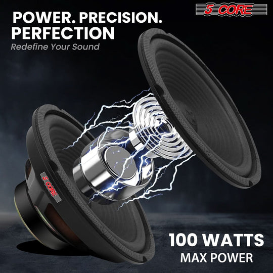 5 Core 8 Inch Car Woofer Audio 500W 4Ohm Deep Bass Subwoofer CCAW Voice Coil Component Loud Speaker
