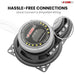 Quick-install 5 Core speaker system for easy car audio enhancement