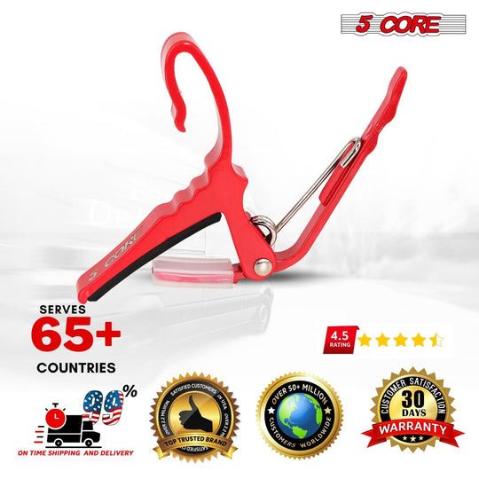 Complete 5Core capo bundle with picks and carry bag for guitarists