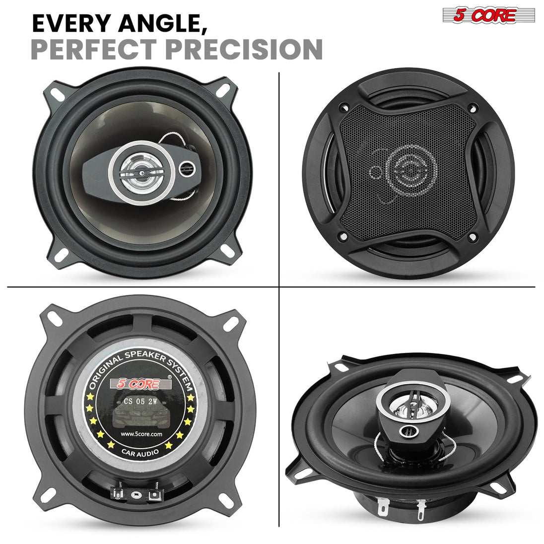 Balanced and clear audio from 5 Core 5 inch component speaker