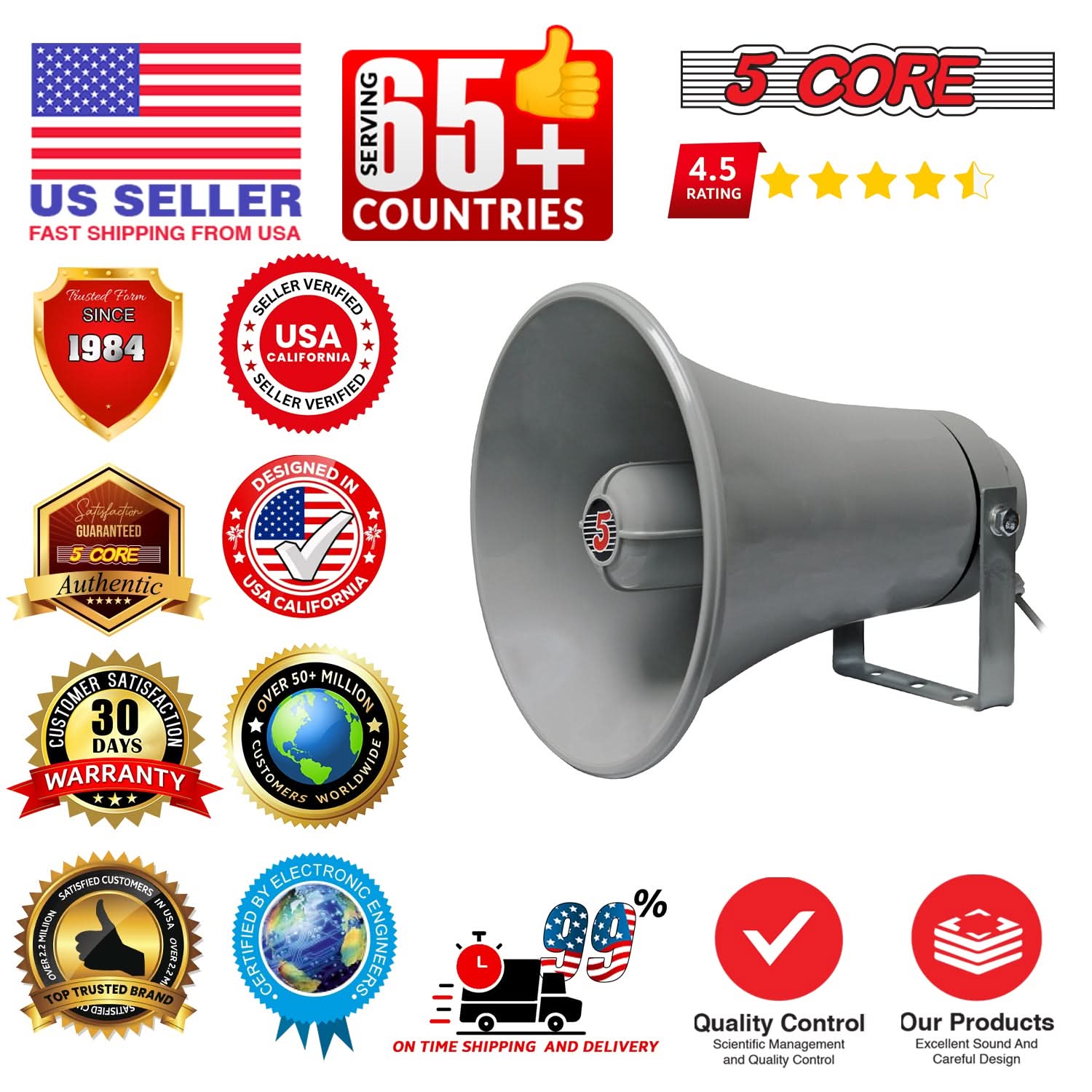 PA Speaker Horn Outdoor Loudspeaker 20W RMS 8Ohm