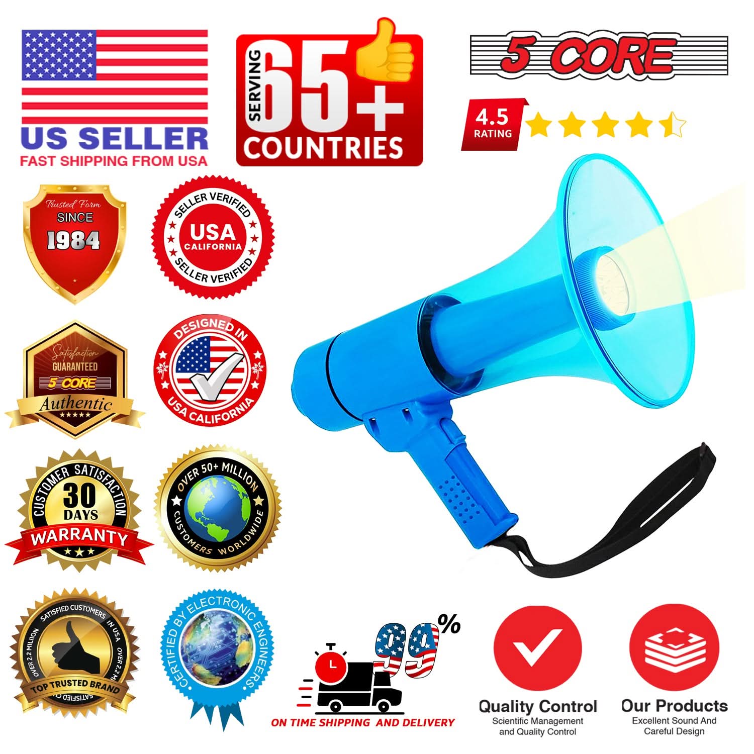 Waterproof Megaphone Loudspeaker 50W Waterproof Megafono