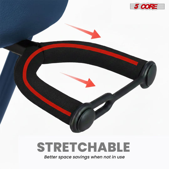 5Core Guitar Stool 3.15" Padded Chair Foldable Heavy Duty Music Seat Built in Foot Rest Guitar Stand