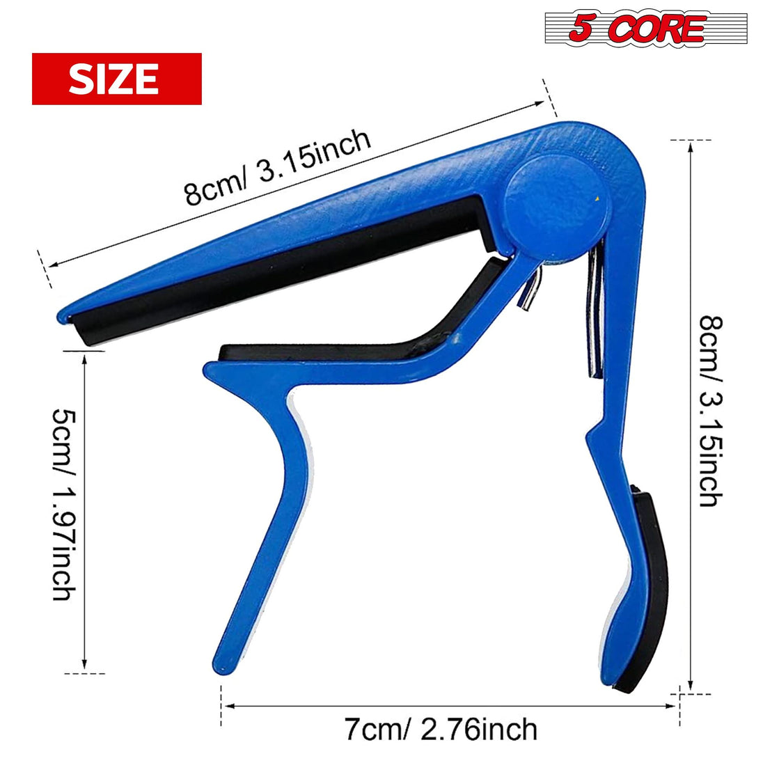 5 Core Guitar Capo 8Pcs Quick Change Acoustic Electric String Clip for Banjo Mandolin Or Ukulele