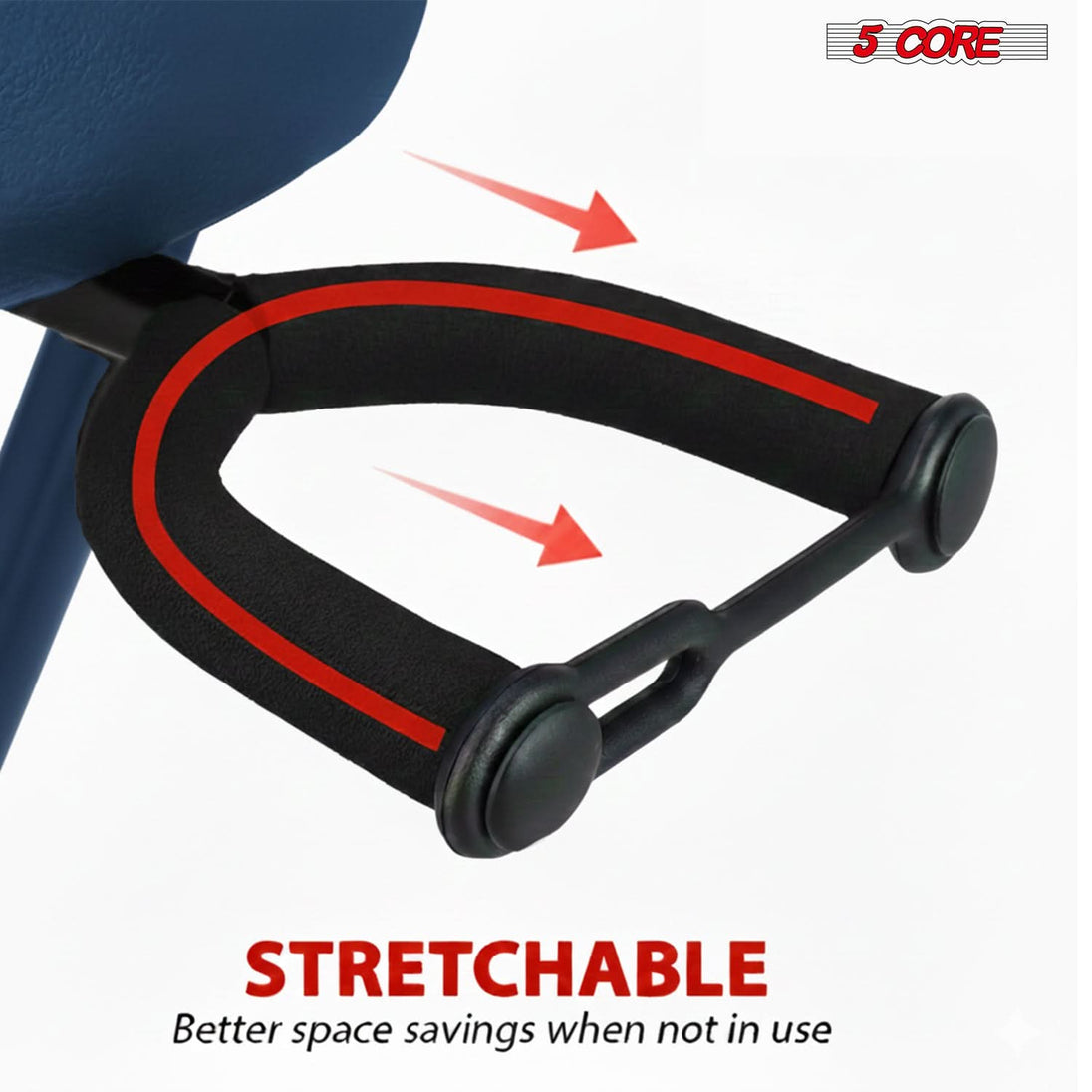 5Core Guitar Stool 3.15" Padded Chair w Backrest Foldable Music Seat Built in Foot Rest Guitar Stand