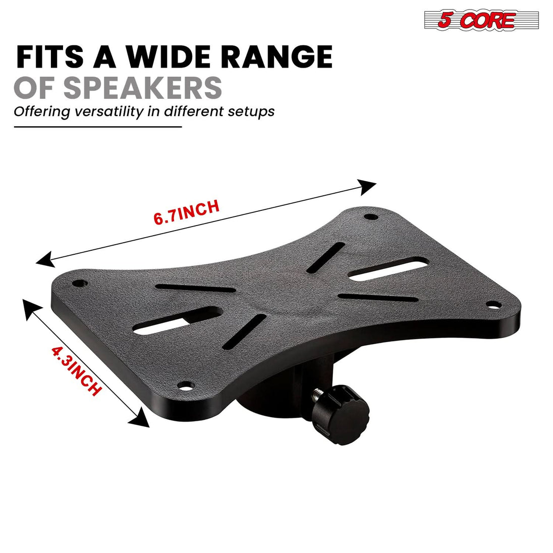 5 Core Speaker Stand Pair Adjustable 31 to 54" PA DJ Tripod Stands Heavy Duty w 35mm Insert 132 Lbs