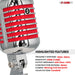 5Core retro microphone in red ideal for vocalists and streamers