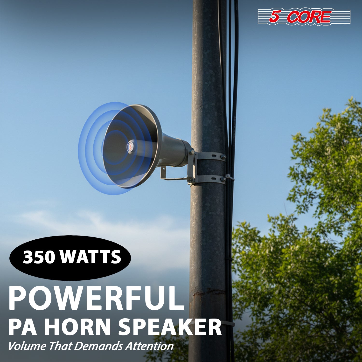 PA Horn Speaker Outdoor Loudspeaker 35W RMS 8Ohm - 5 Core