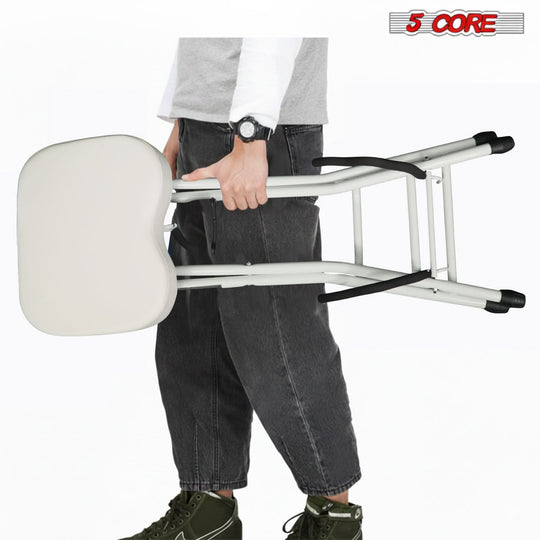 5Core Guitar Stool 3.15" Padded Chair Foldable Heavy Duty Music Seat Built in Foot Rest Guitar Stand