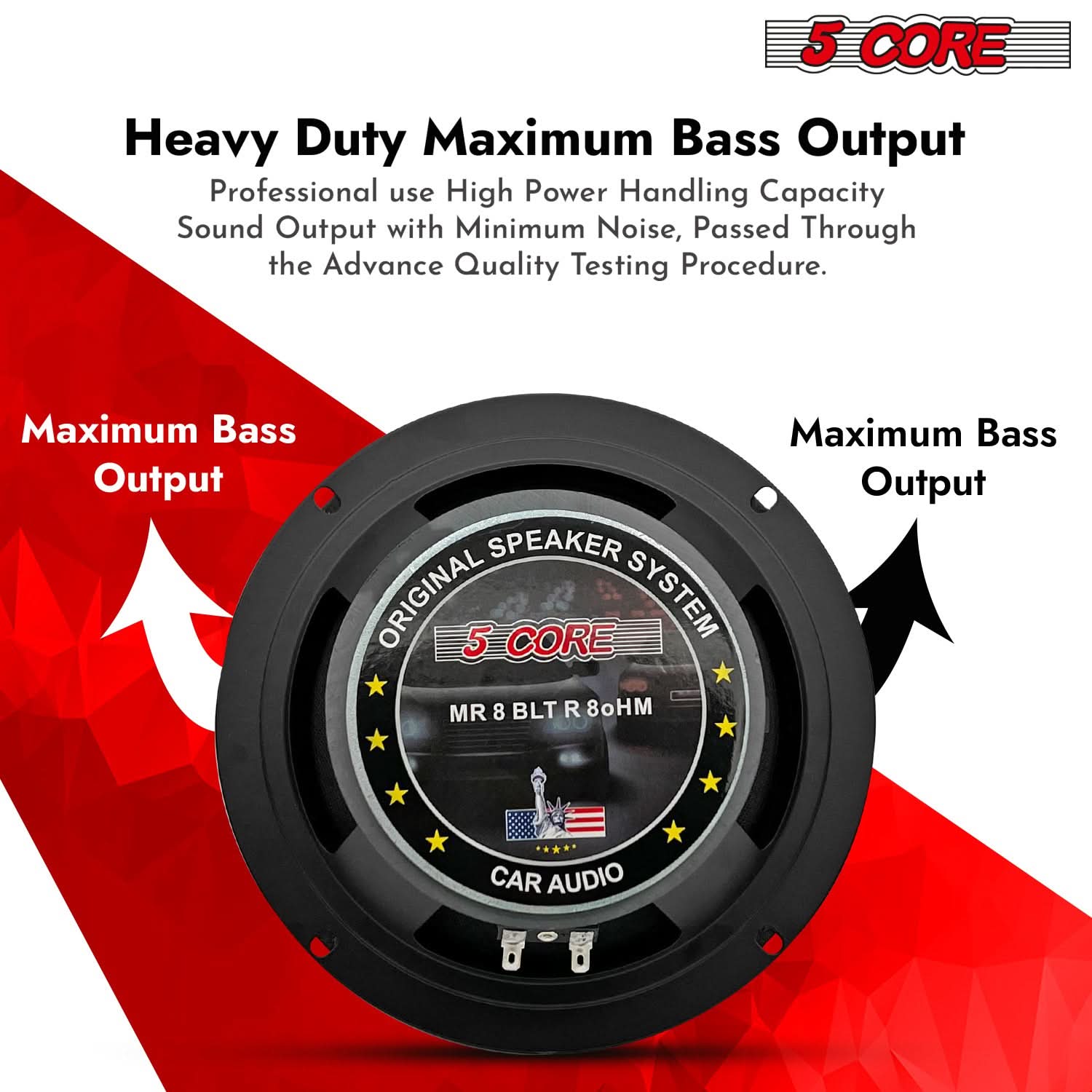 Speaker 8 Inch Subwoofer 580W 8Ohm Replacement Woofer