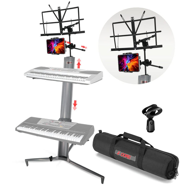 5Core Z style keyboard stand with wheels for easy mobility and stability
