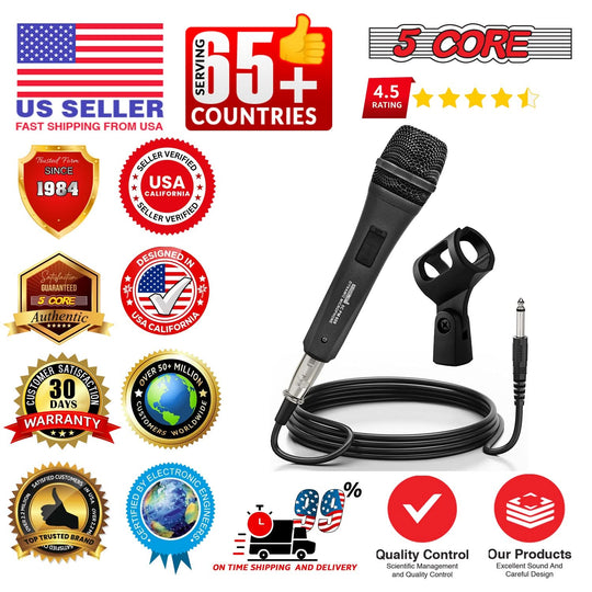 Professional dynamic mic with sturdy construction and clear sound output