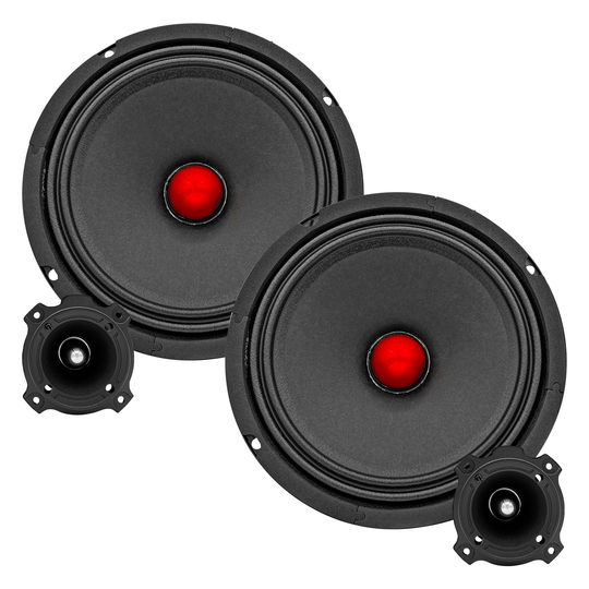 5Core 6.5 Inch Midrange Speaker + Tweeter Combo  500W PMPO 8Ohm Subwoofer 300W PMPO Tweeters