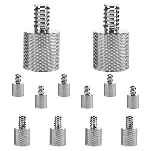 5Core mic stand adapter, 12 pieces, 5/8" female to 1/4" male screw thread conversion connector