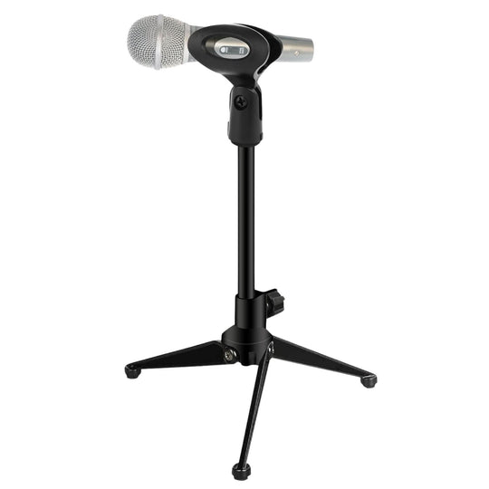 5 Core Desk Mic Stand Height Adjustable Desktop Microphone Stands Metal Tripod Portable Foldable
